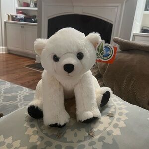 Adorable White Plush Polar Bear